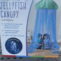 Brand New in the Box Aquaglow Light-Up Jellyfish Canopy-Blue