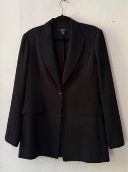 Vintage Body by Victoria Christie Fit Pantsuit Size 16 – Black Blazer + Pinstripe Pants