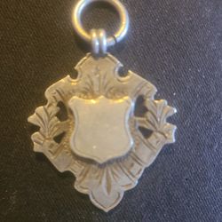 Vintage  Sterling Silver Medal Watch Fob