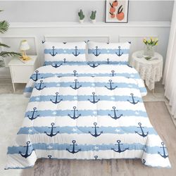 NEW Anchor Comforter Set 3pc QUEEN