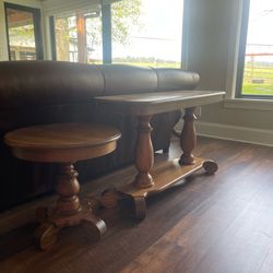 Solid wood oak coffee table(s) and sofa table
