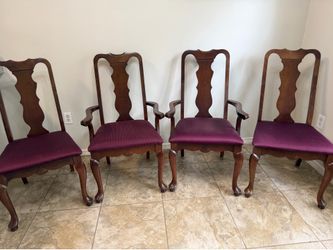 Set of 4 Solid Wood Dining Chairs – $75 for All 4