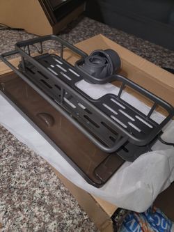 Faucet mounted sink caddy organizer