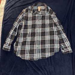 Blue Mountain Flannel / plaid button-up shirt Size Men’s XLT