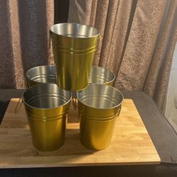 Golden Flower Vases