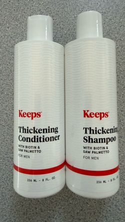 NEW Keeps Thickening Shampoo and Conditioner Bundle for Men (2 Bottles, 8oz)