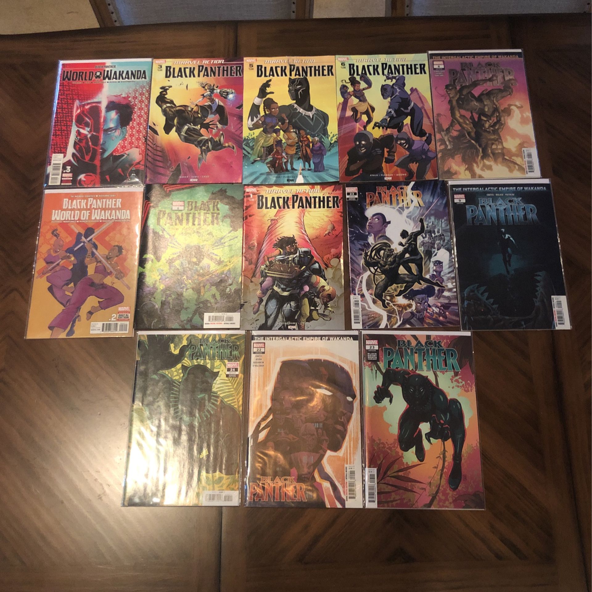 Black Panther Marvel Comic Book Lot Assortment (13 in total)