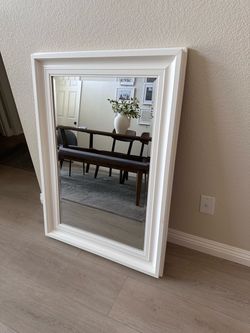 White Framed Mirror