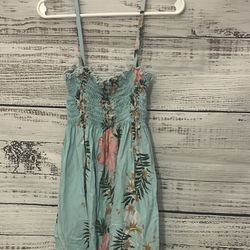 Girls Floral Blue Sundress size 6