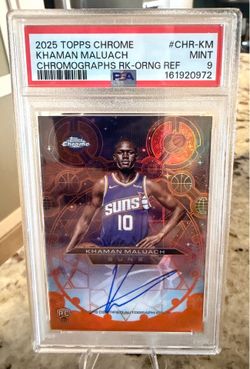 2025 TOPPS CHROME KHAMAN MALUACH CHROMOGRAPHS RK-ORNG REF - POP 1