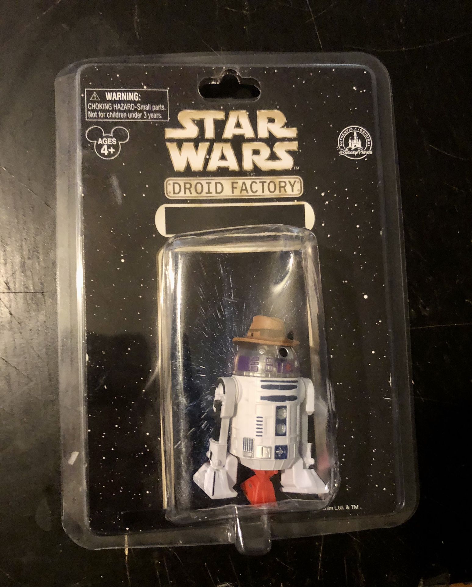 Star Wars Droid Factory Custom R2D2 With Indiana Jones Hat Disneyland Star Tours Galaxies Edge Action Figure Toy