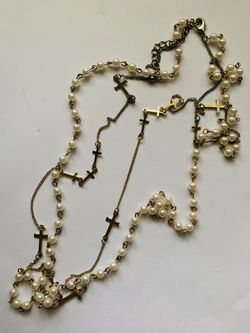 Long gold , color chains