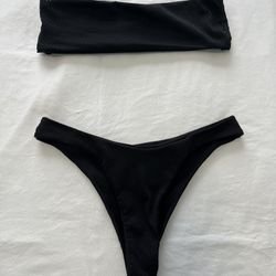 Cheeky Two Piece Black Swimsuit / S