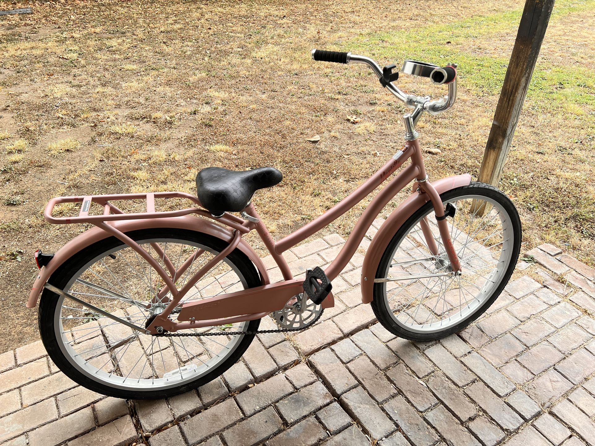 Huffy Marietta Comfort Cruiser Bike, 26" Wheels, Rose Gold