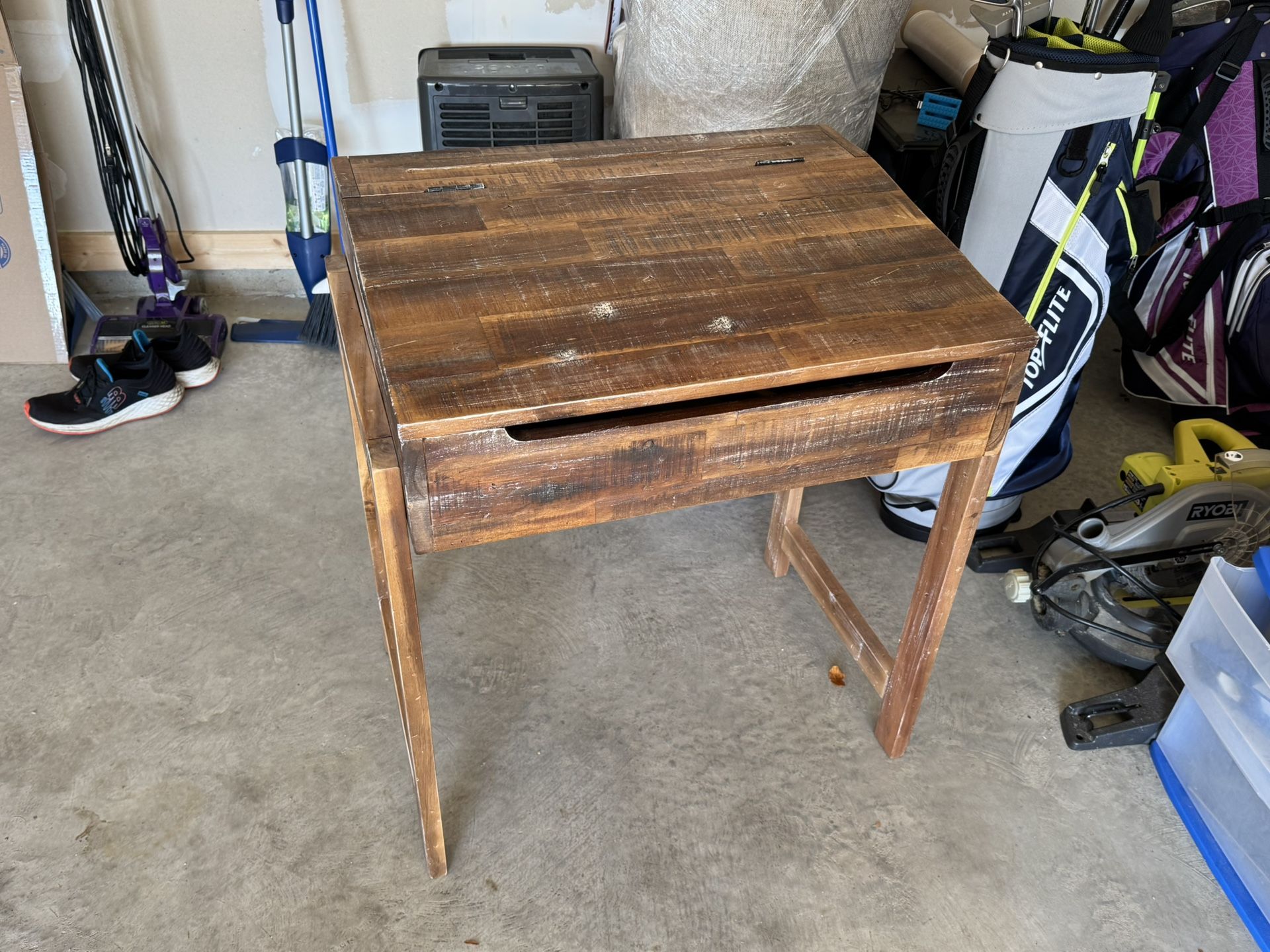 Solid Wood Antique Looking Desk With Chair