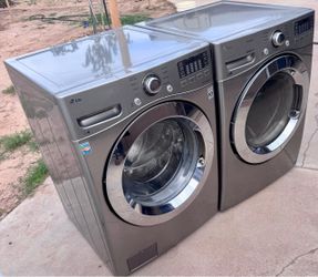 LG Front-Load Washer and electric Dryer Set