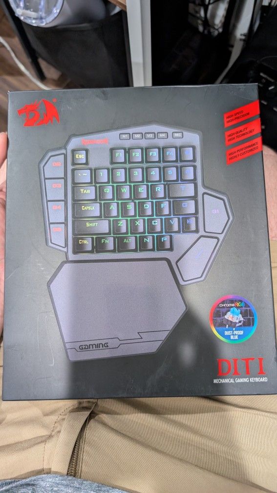 Red Dragon One Hand Gaming Keyboard 