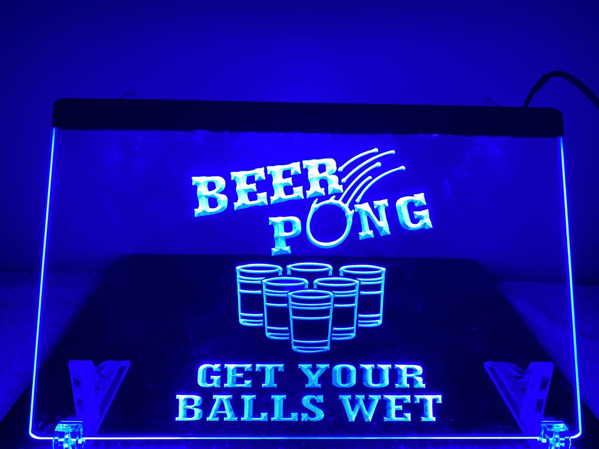 Beer Pong Lighted Sign (8”x12”)