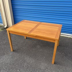Mid Century Modern Danish Teak Extendable Dining Table By Ansager 