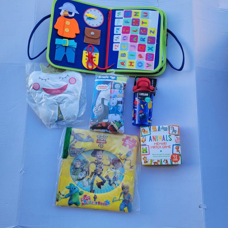 Toddler Boys Miscellaneous Lot Puzzle Book Game Activity Book Paw Patrol Toddler 2T Camelbac Water Bottle