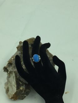 925 STER Silver Turquoise Ring 6