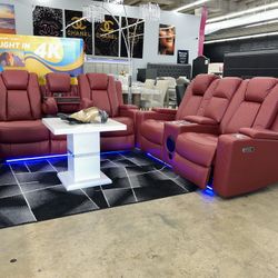 (3599$)Sofá Reclinable con luces LED y bocina 🔊 con Bluetooth 😎