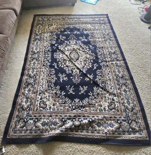 Blue Area Rug 5x7