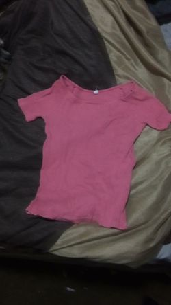 Uniqlo ribbed pink size XS scoopneck T