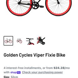 Used Red Fixie Bike