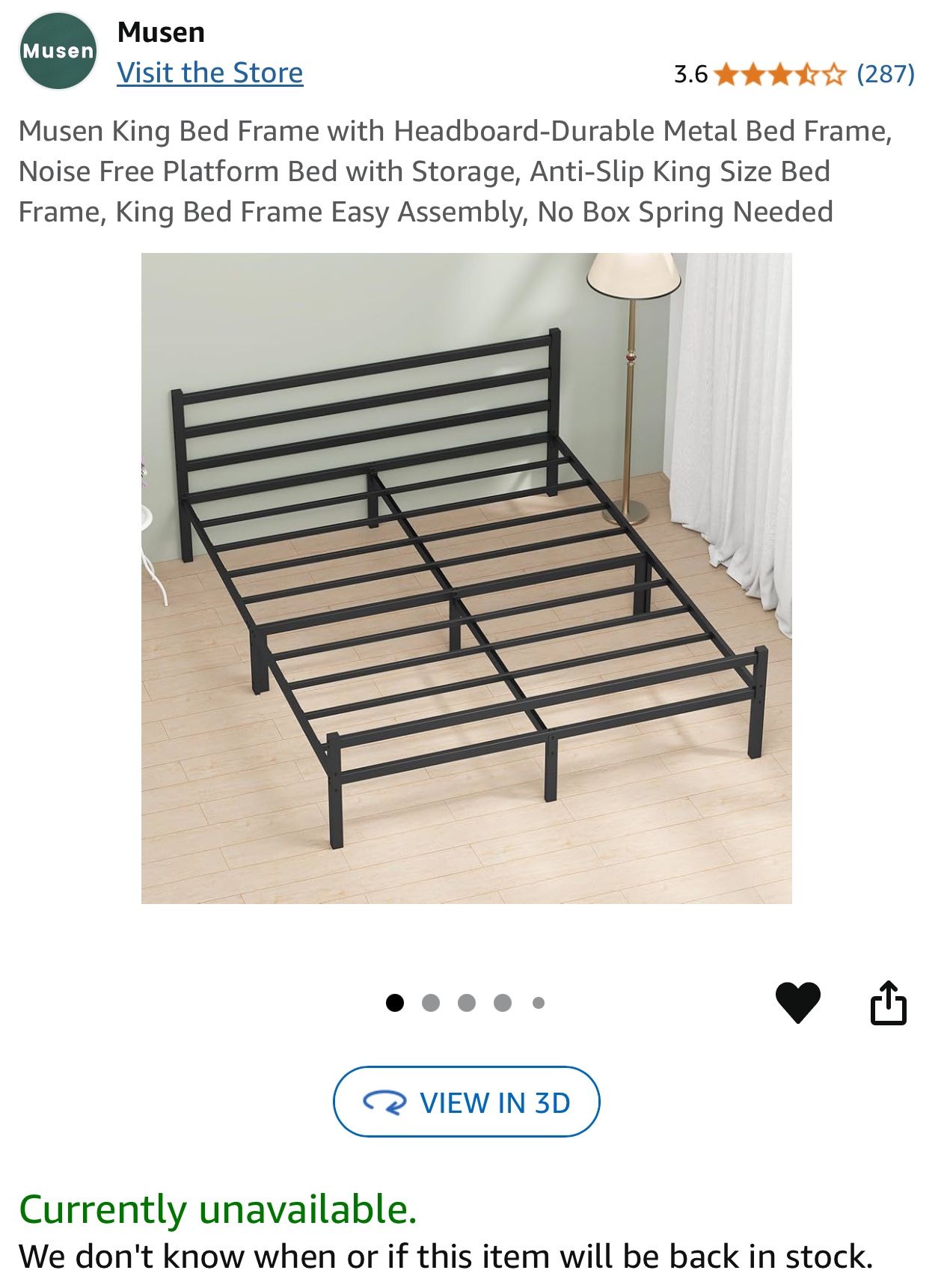 Metal King Bed Frame