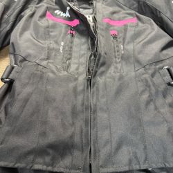 Hwk women’s motorcycle jacket black/pink small
