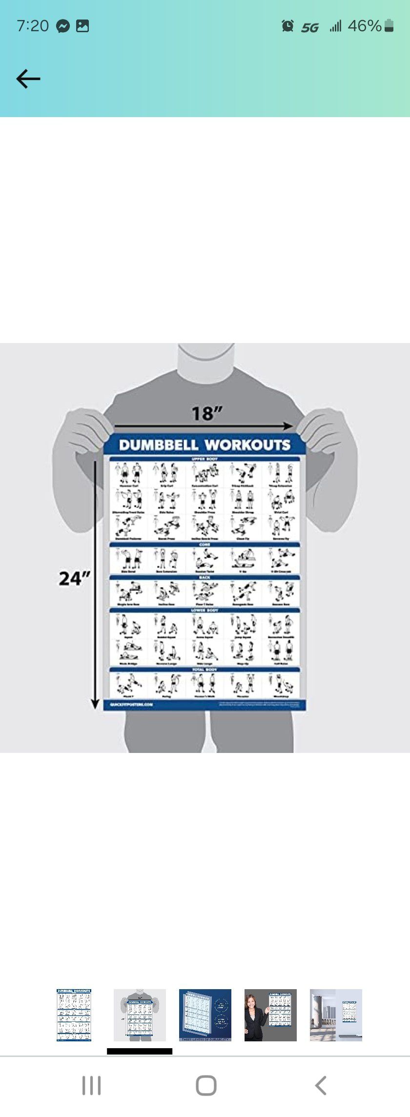 Poster With Dumbell Workout
