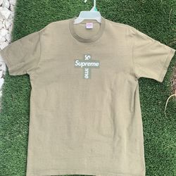 Supreme Cross Box Logo Tee Olive Size M