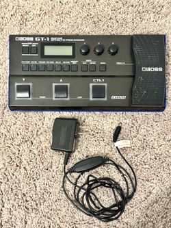 Boss GT-1 Multi Effects Guitar Pedal and Boss PSA Adaptor