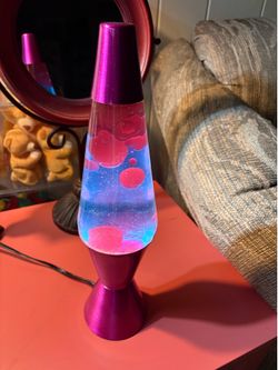 16” Vintage Bullet LAVA LAMP LIGHT Blue/ Pink