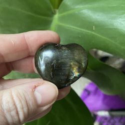 Mini Labradorite Heart 