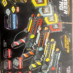 Squad Hero Laser Tag Set 4 Players Blasters & Vests