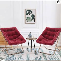 Set of two Oversized Moon Chairs Square 