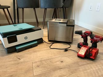 Bundle! Apple Tag x4 // Hp All in One Printer // Power Drills x2 // Bread Maker