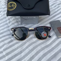 Polarized Lenses Clubmaster 3016 Unisex Sunglasses tortoise