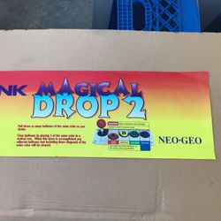 Neo Geo SNK Magical Drop 2 Arcade Video Game Marquee