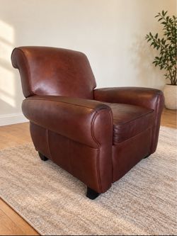 Ballard Designs Paris Leather Recliner - Full Grain Leather