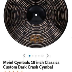 Meinl Cymbals 18 inch Classics Custom Dark Crash Cymbal