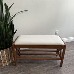 31.5" Shoe Bench with Faux Leather Cushioned Seat, Faux Leather Entryway Bench with Lift Top Storage, 2-Tier Wooden Shoe Bench Rack for Entryway, Hall