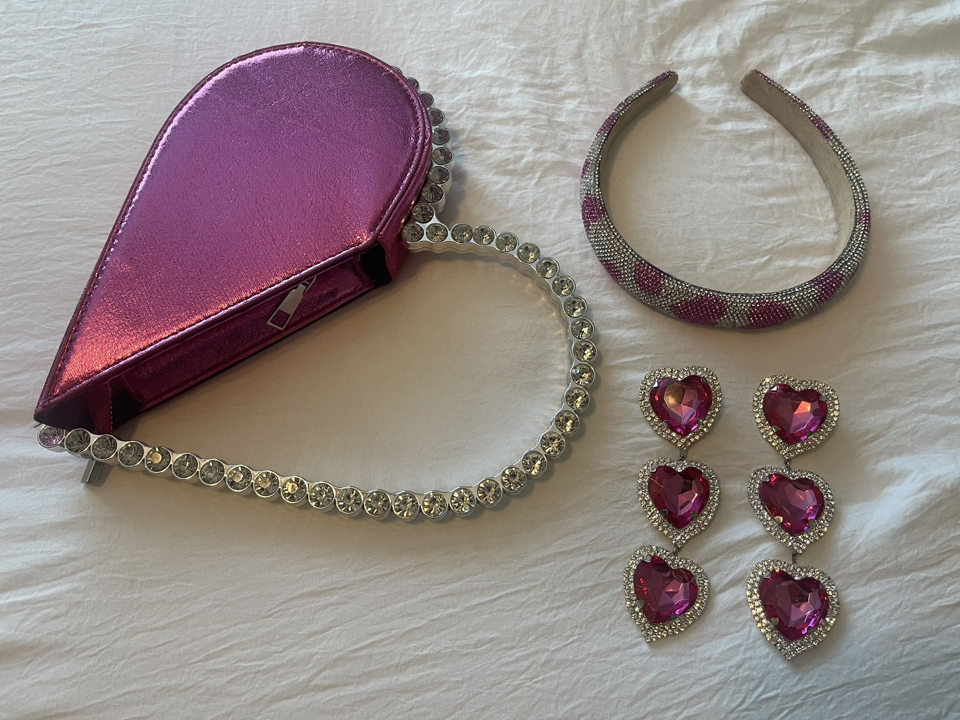 Pink Heart Valentine Accessories
