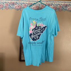 Women’s simply southern West Virginia almost heaven t-shirt. Size xl