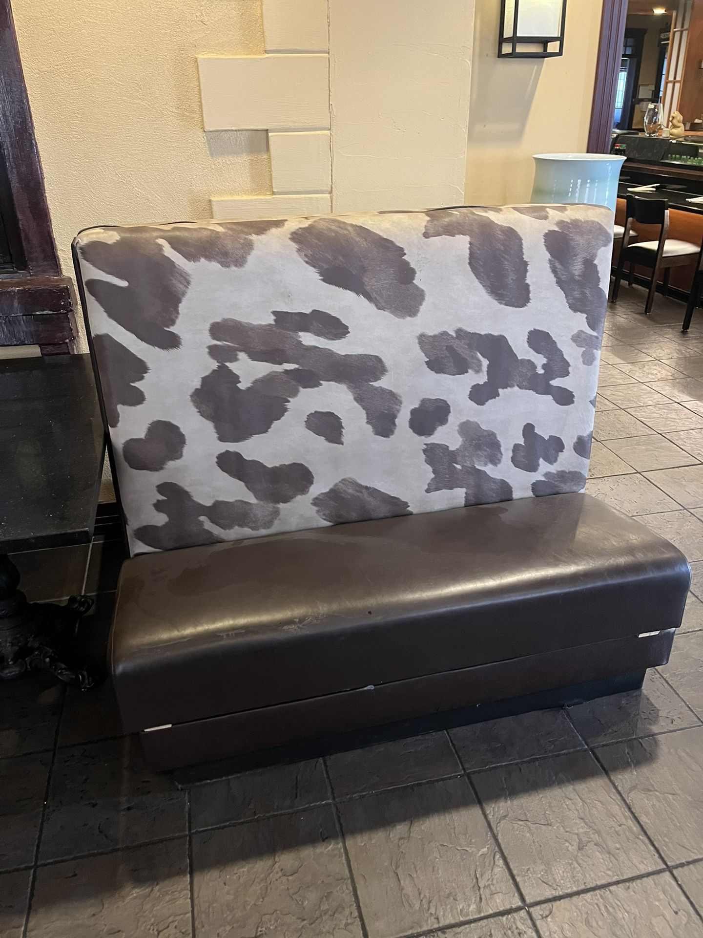 Cow Print Restaurant Booths