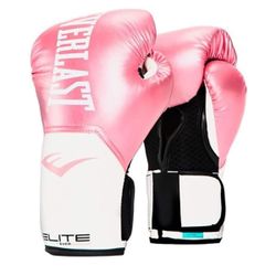 Everlast ELITE Pro Style Training Boxing Gloves Pink / White 12oz