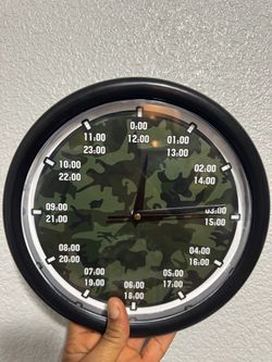 CafePress Military Time Camo Clock 10" Wall Clock for Livingroom, Kitchen, or Office