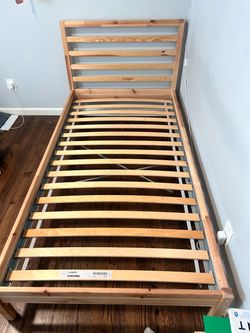 Twin bed frame and mattress